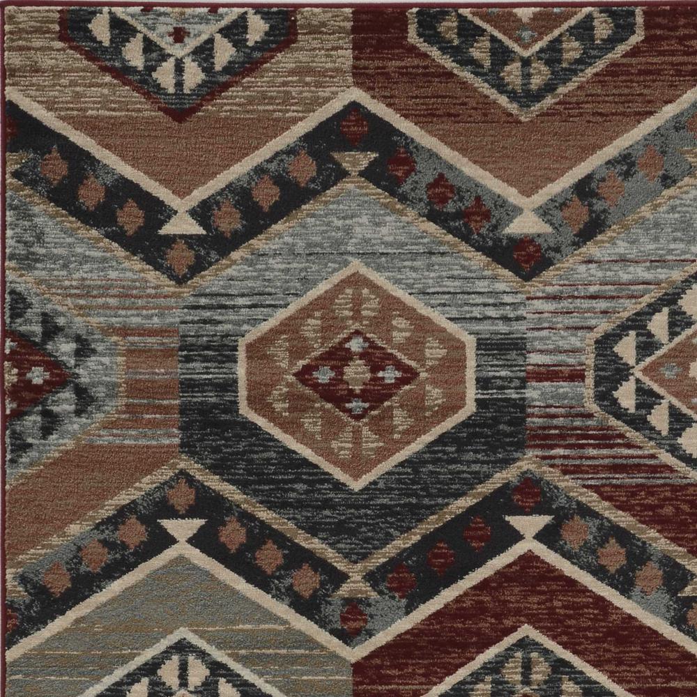 3'x5' Red Machine Woven Honeycomb Lodge Indoor Area Rug - 374401. Picture 6