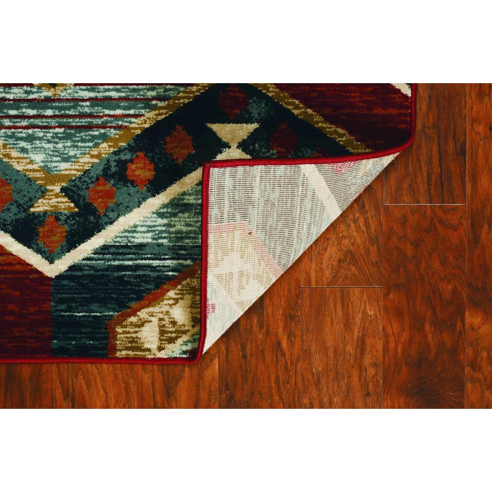 9'x12' Red Machine Woven Honeycomb Lodge Indoor Area Rug - 374404. Picture 1