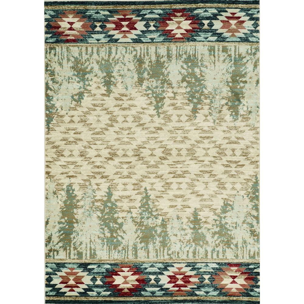 5'x8' Ivory Machine Woven Pinegrove Lodge Indoor Area Rug - 374414. Picture 2