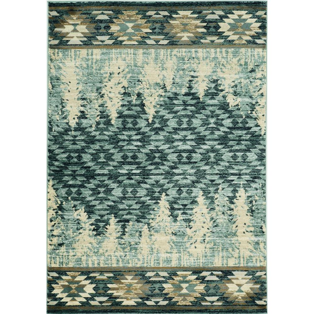 3'x5' Slate Blue Machine Woven Pinegrove Lodge Indoor Area Rug - 374417. Picture 2