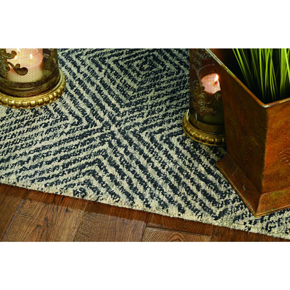 60" X 84" Blue Wool Rug - 374501. Picture 3