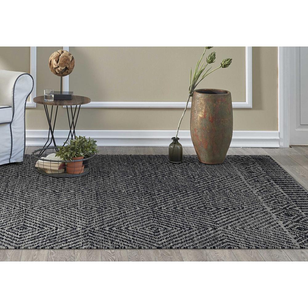 60" X 84" Blue Wool Rug - 374501. Picture 5