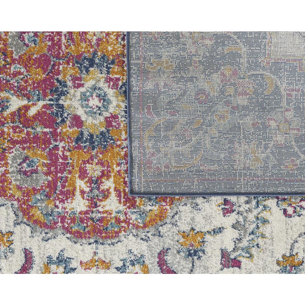 7' x 9' Ivory or Navy Floral Distressed Indoor Area Rug - 374643. Picture 3
