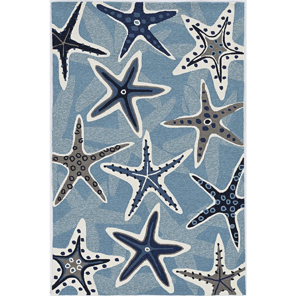 2' x 3' Blue Polypropylene Accent Rug - 374682. Picture 1