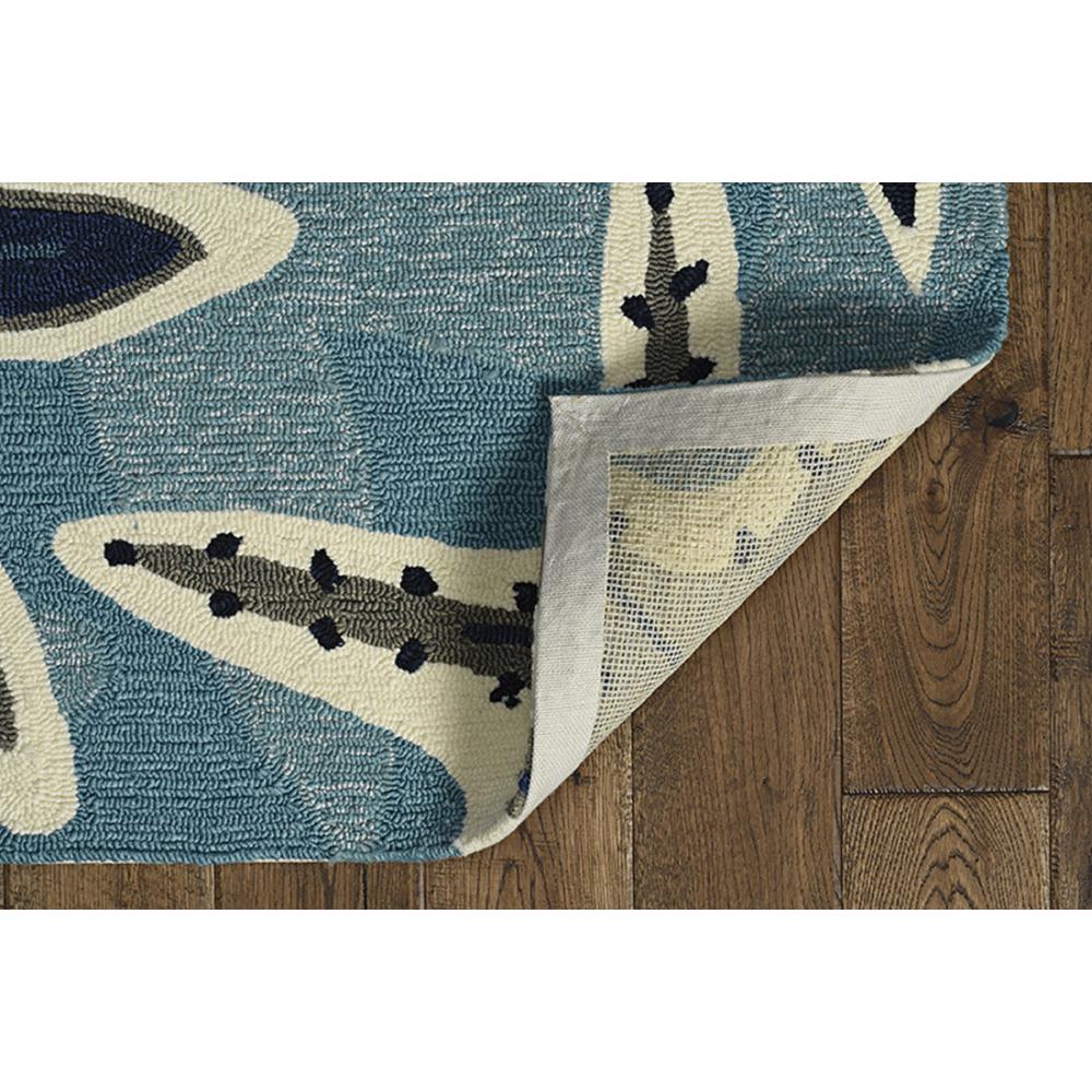 2' x 3' Blue Polypropylene Accent Rug - 374682. Picture 3