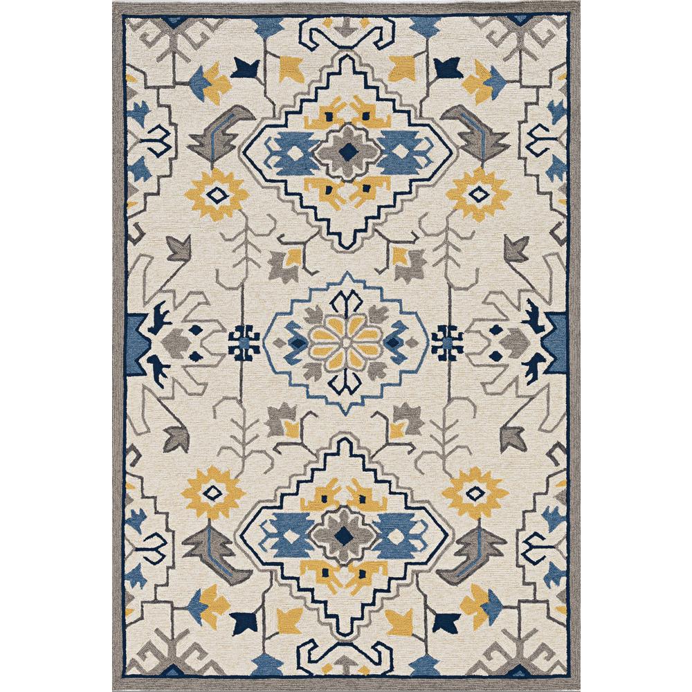 3' x 5' Ivory Mosaic Floral Area Rug - 374693. Picture 3