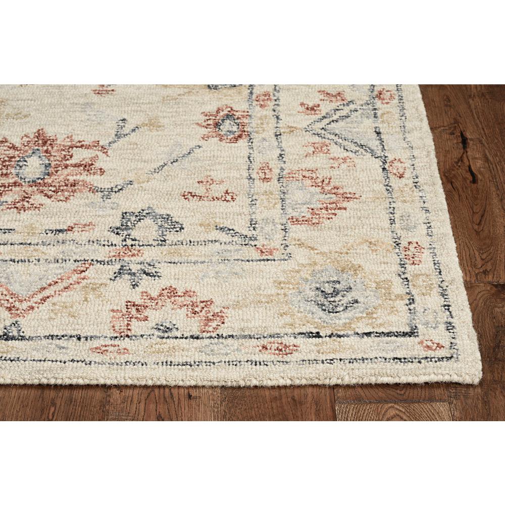 8' Ivory Hand Tufted Space Dyed Floral Traditional Indoor Runner Rug - 374719. Picture 1