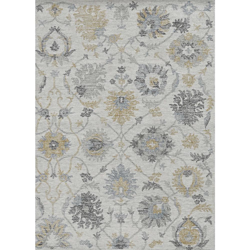 2' x 8' Ivory Floral Vine Wool Runner Rug - 374724. Picture 2