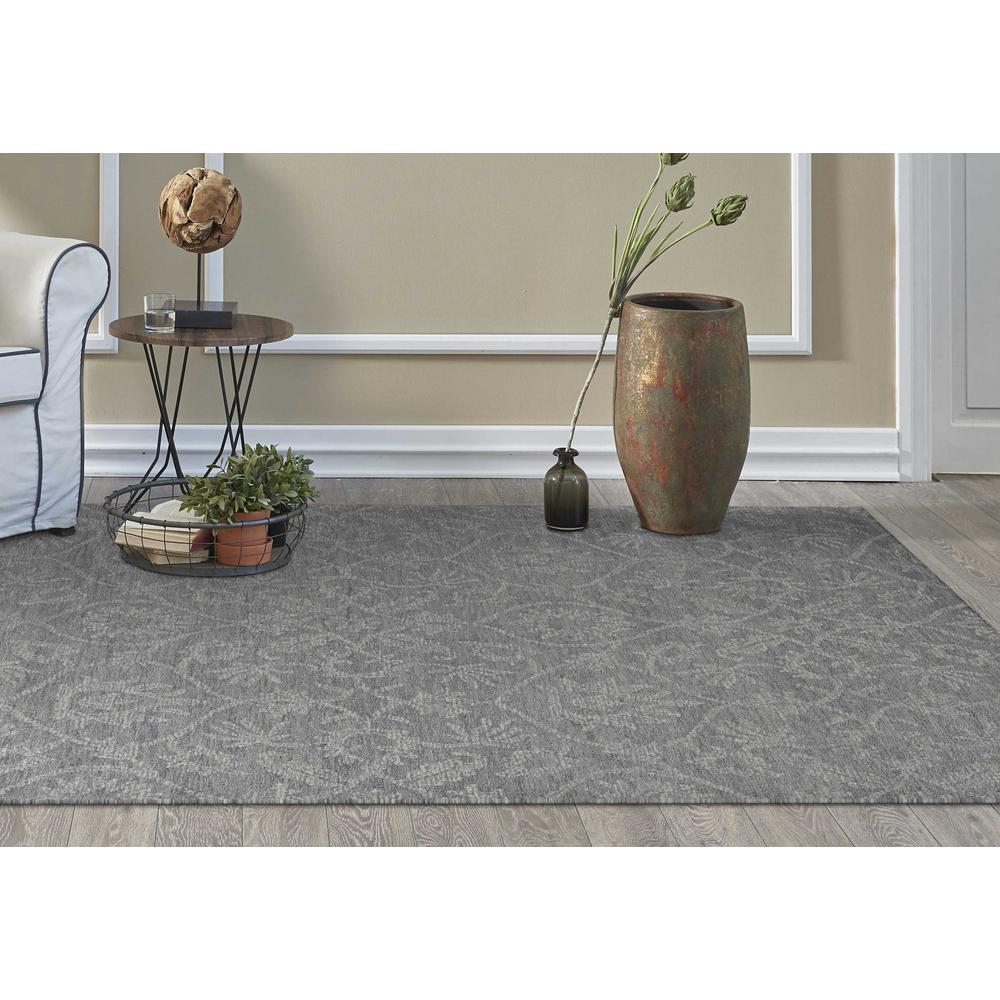 78" X 114" Grey Wool Rug - 374731. Picture 1