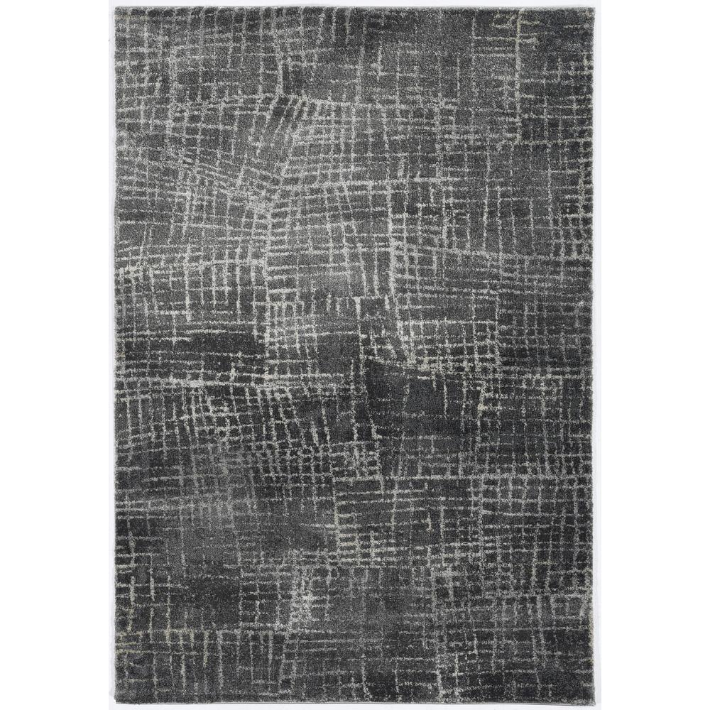 2' x 7' Grey Abstract Lines Runner Rug - 374753. Picture 1