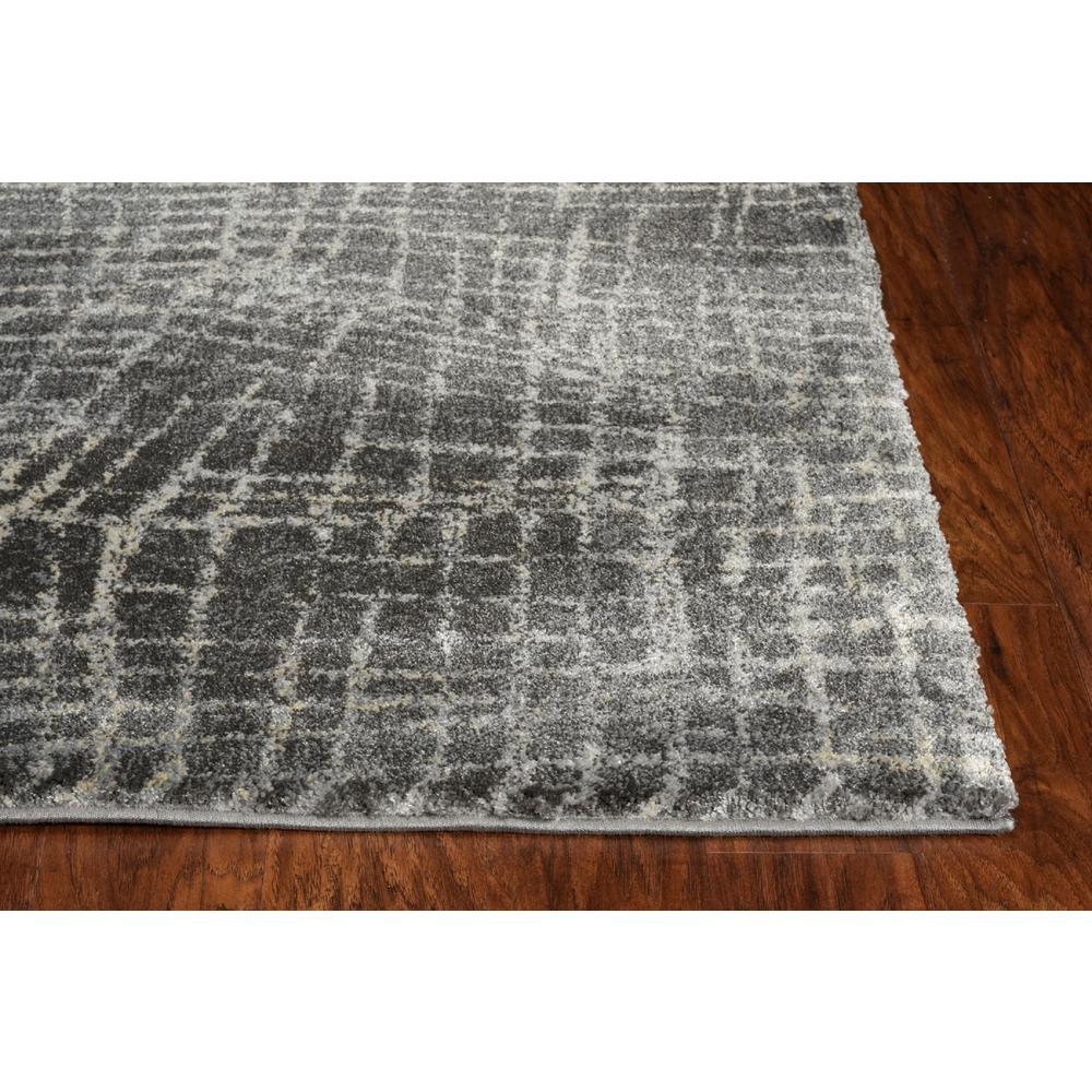 2' x 7' Grey Abstract Lines Runner Rug - 374753. Picture 2