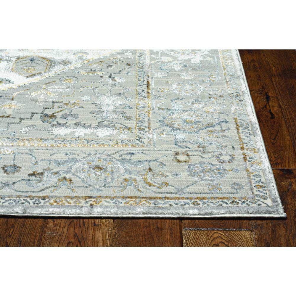 94" X 130" Grey Polyester Rug - 374773. Picture 1