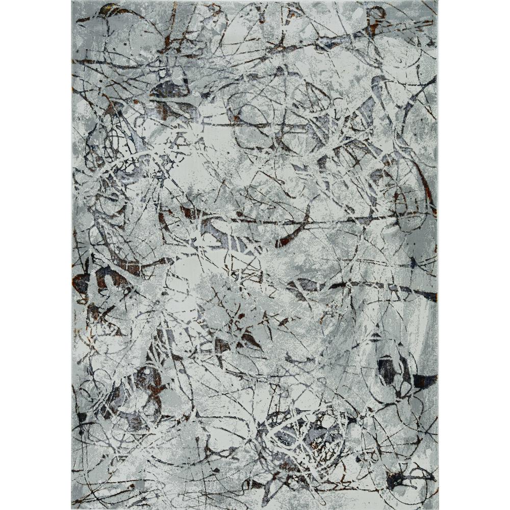 3' x 5' Ivory or Grey Abstract Area Rug - 374776. Picture 4