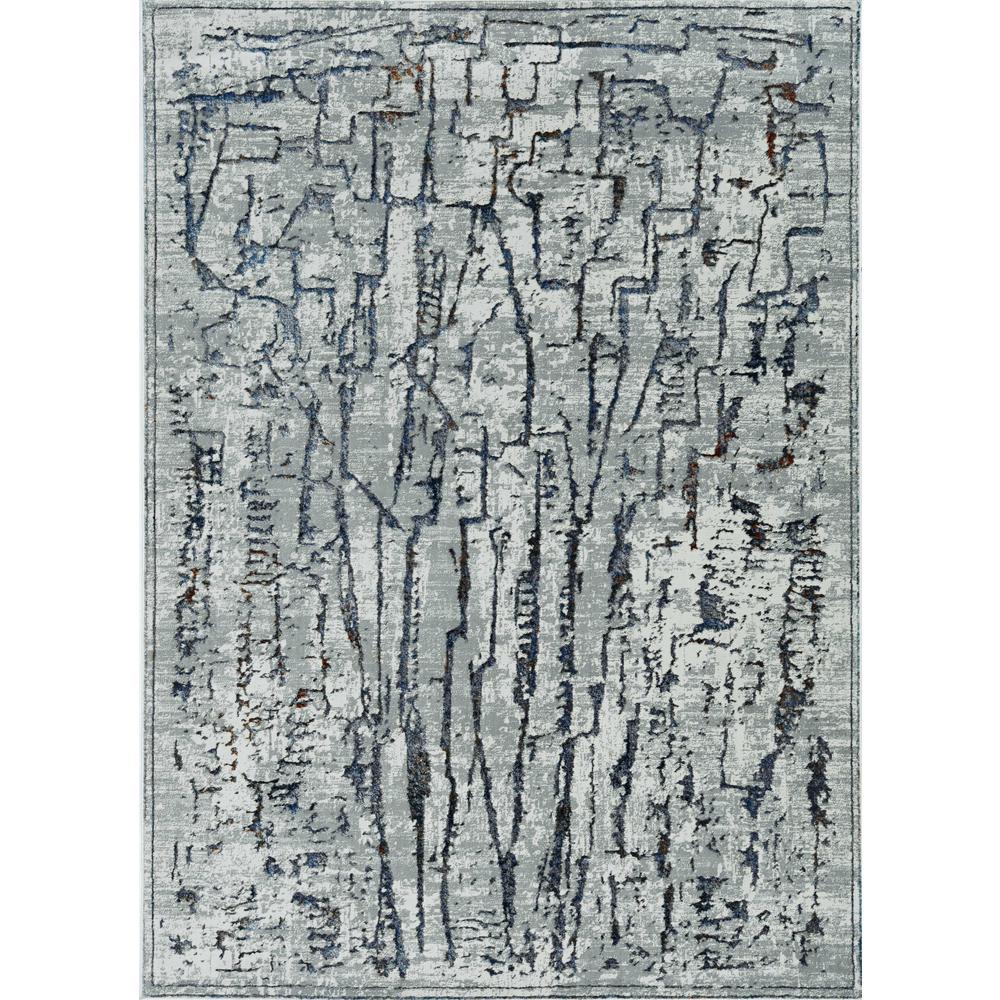 3' x 5' Grey Abstract Lines Area Rug - 374800. Picture 4