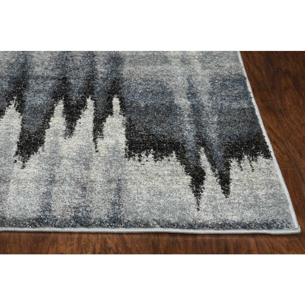 3'x5' Blue Ivory Machine Woven Abstract Pulse Area Rug - 374851. The main picture.