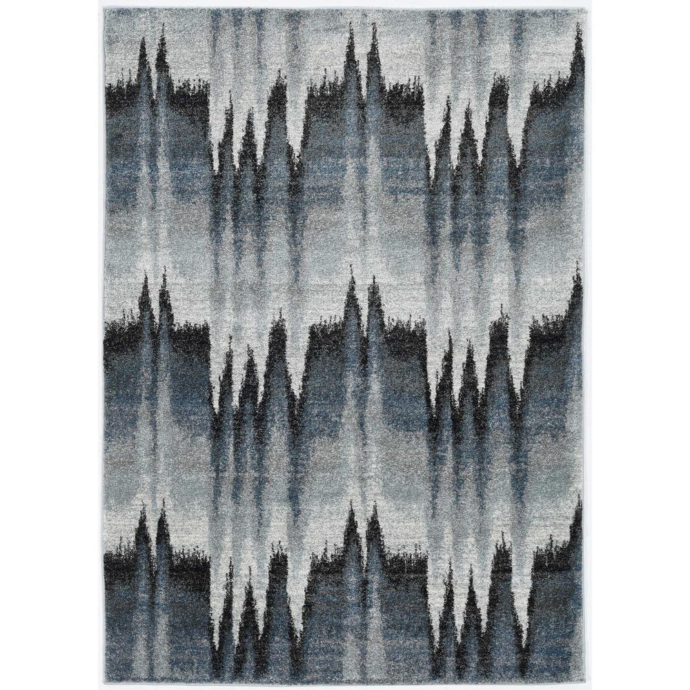 3'x5' Blue Ivory Machine Woven Abstract Pulse Area Rug - 374851. Picture 3
