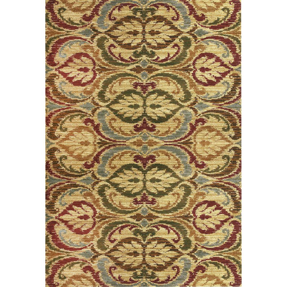 47" X 63" Gold Polypropylene Rug. Picture 3
