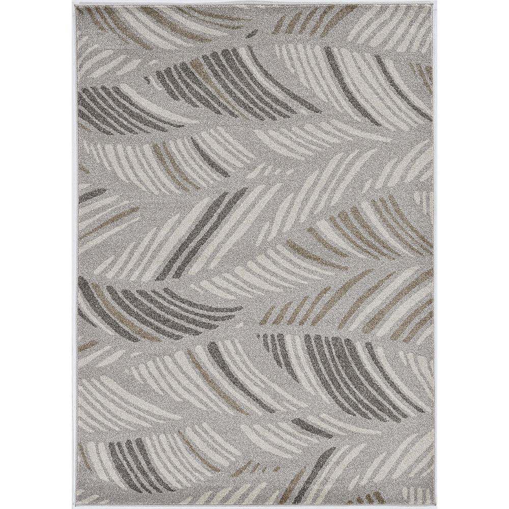 2' x 3' Grey and Beige Waves Accent Rug - 375003. Picture 1