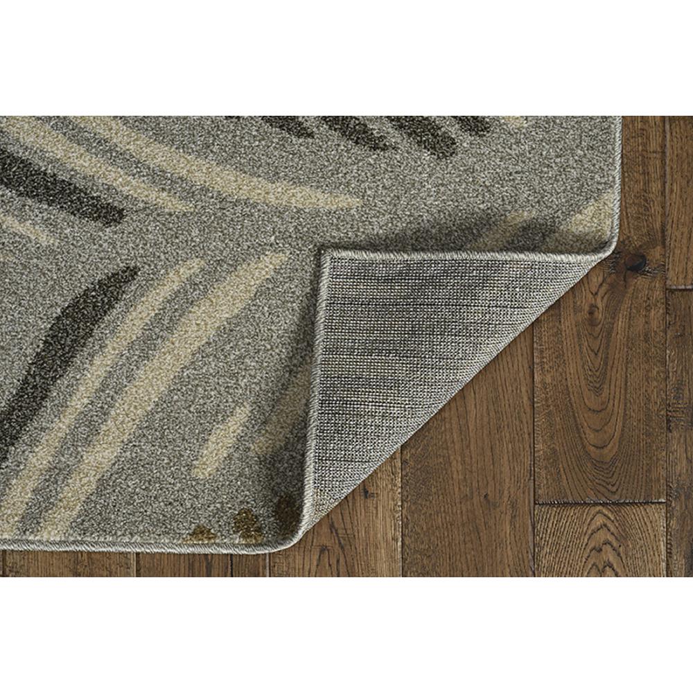 2' x 3' Grey and Beige Waves Accent Rug - 375003. Picture 2