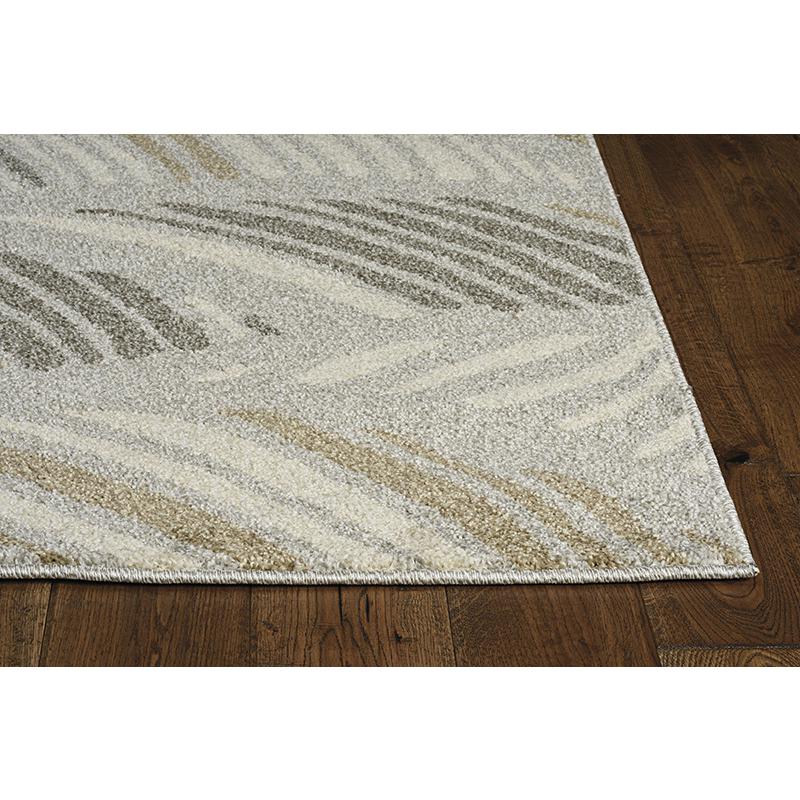 2' x 3' Grey and Beige Waves Accent Rug - 375003. Picture 3