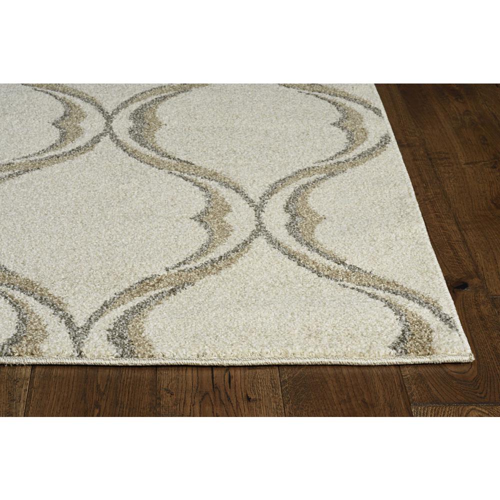 2' x 3' Sand Wavy Line Pattern Accent Rug - 375013. Picture 1