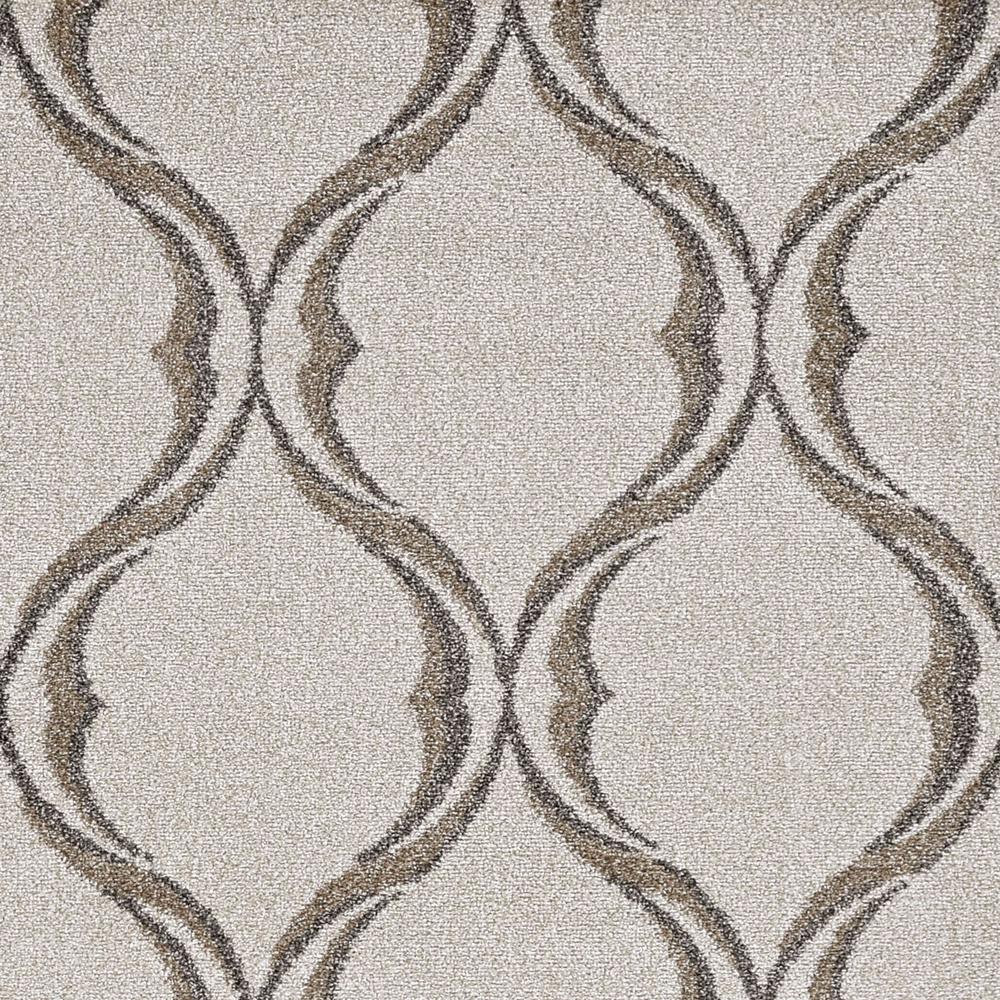7'x11' Sand Ivory Machine Woven UV Treated Ogee Indoor Outdoor Area Rug - 375017. Picture 3