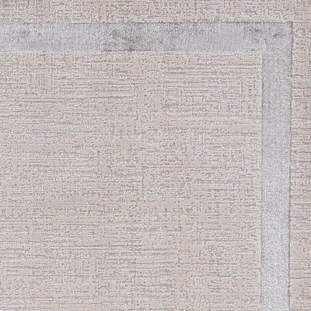 10'x13' Ivory Silver Machine Woven Bordered Indoor Area Rug - 375037. Picture 3