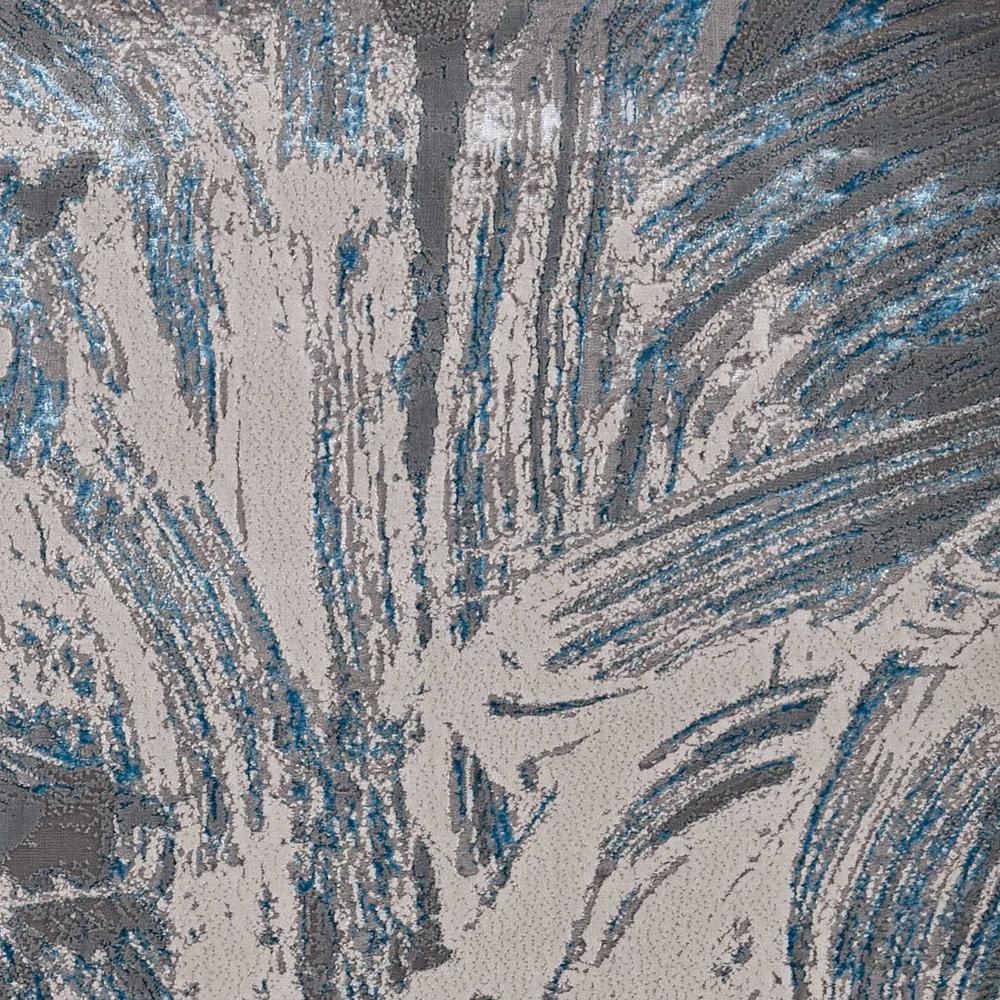 3' x 5' Silver or Blue Abstract Brushstrokes Area Rug - 375038. Picture 3