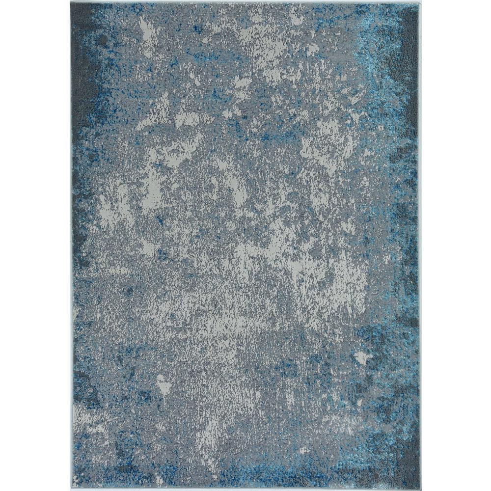10'x13' Silver Blue Machine Woven Abstract Smudge Indoor Area Rug - 375046. Picture 2