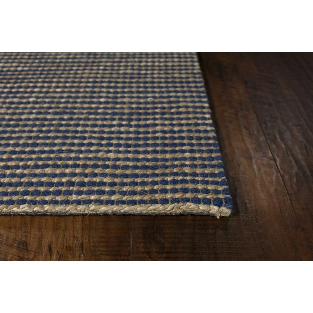 7'x10' Blue Hand Woven Wool And Jute Indoor Area Rug - 375059. Picture 1