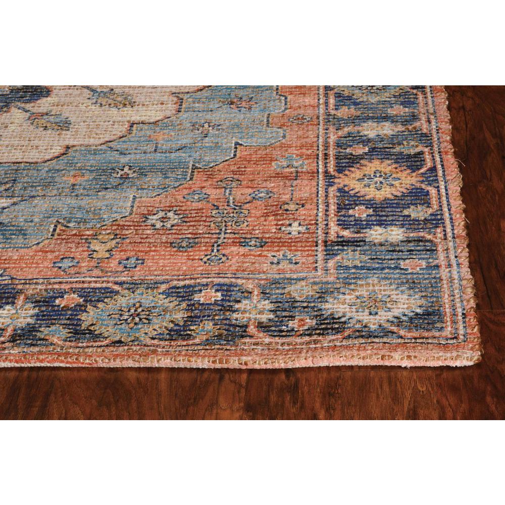 5'x7' Blue Hand Woven Floral Medallion Indoor Area Rug - 375079. Picture 3