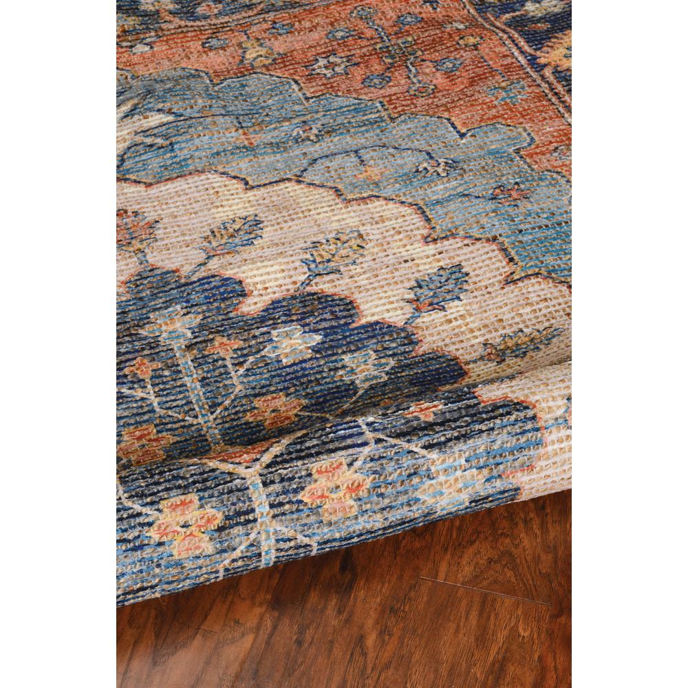 5'x7' Blue Hand Woven Floral Medallion Indoor Area Rug - 375079. Picture 5