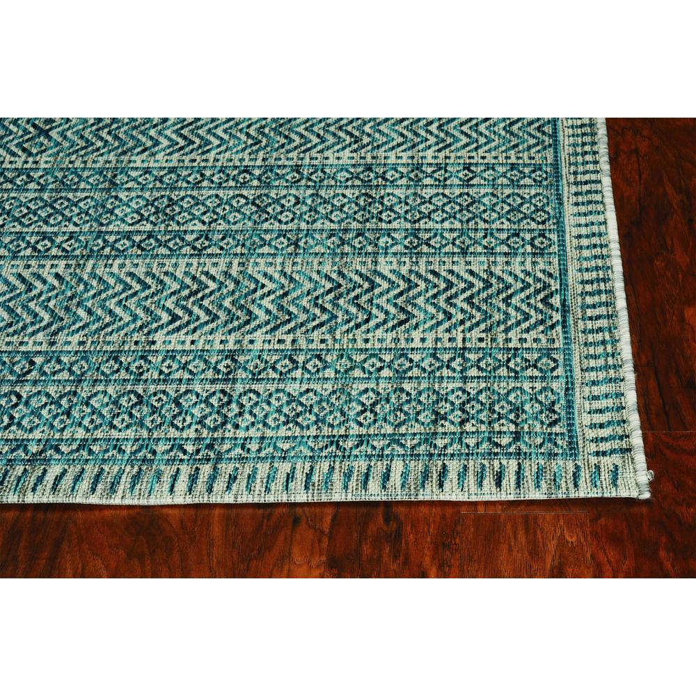 3' x 4' Teal Polypropylene Area Rug - 375203. Picture 1