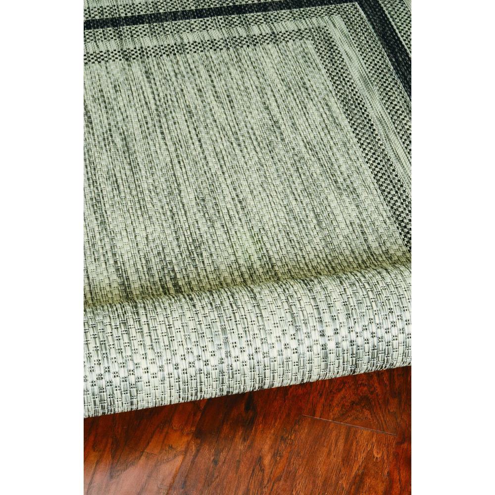 3'x4' Grey Machine Woven UV Treated Bordered Indoor Outdoor Accent Rug - 375208. Picture 4