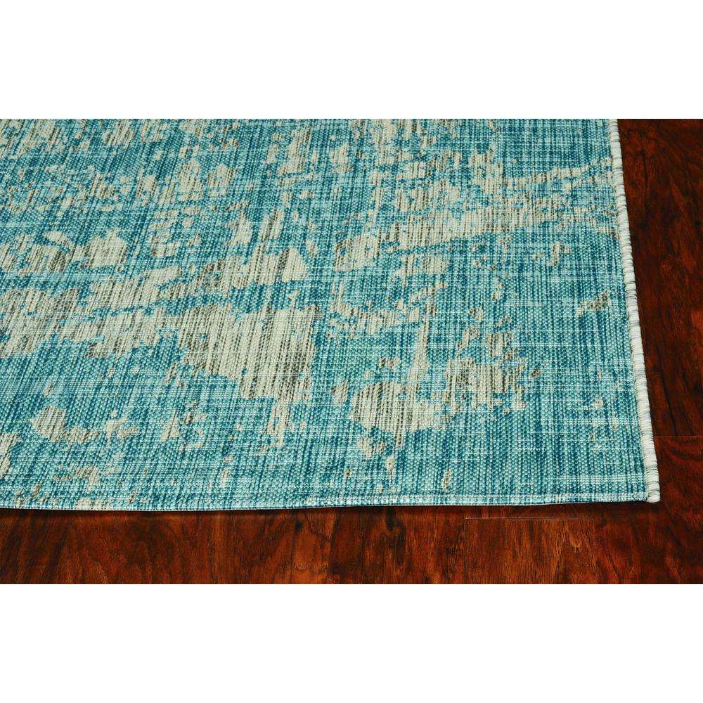 3' x 4' Teal Polypropylene Area Rug - 375213. Picture 1