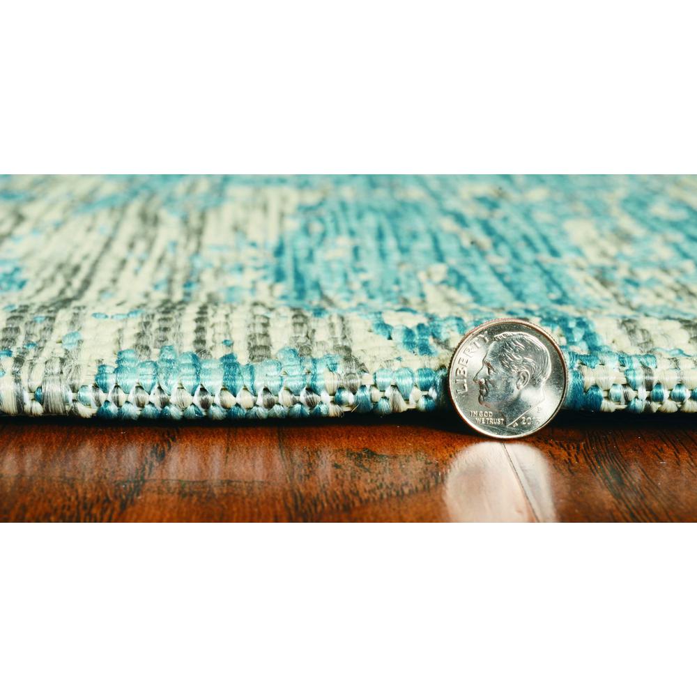 3' x 4' Teal Polypropylene Area Rug - 375213. Picture 3