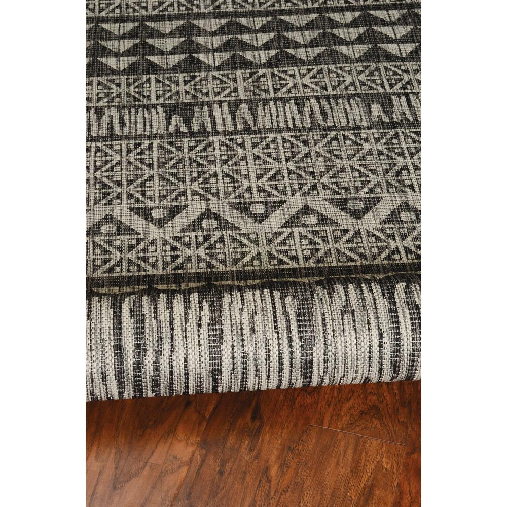 3'x4' Charcoal Machine Woven UV Treated Tribal Indoor Outdoor Accent Rug - 375218. Picture 5