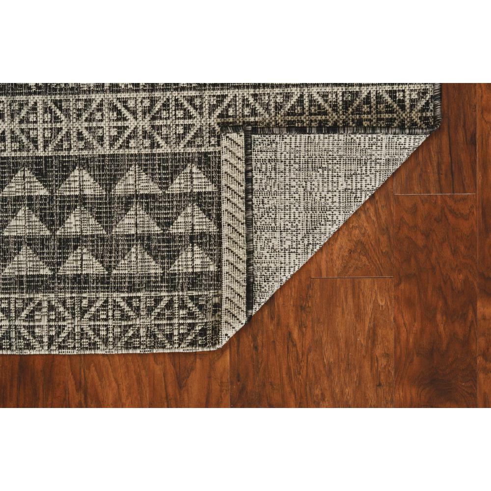 3'x4' Charcoal Machine Woven UV Treated Tribal Indoor Outdoor Accent Rug - 375218. Picture 6