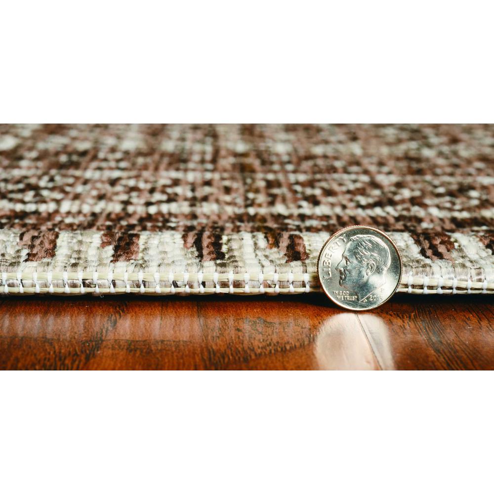 8' x 11' Mocha Geometric Patterns Indoor Area Rug - 375225. Picture 3