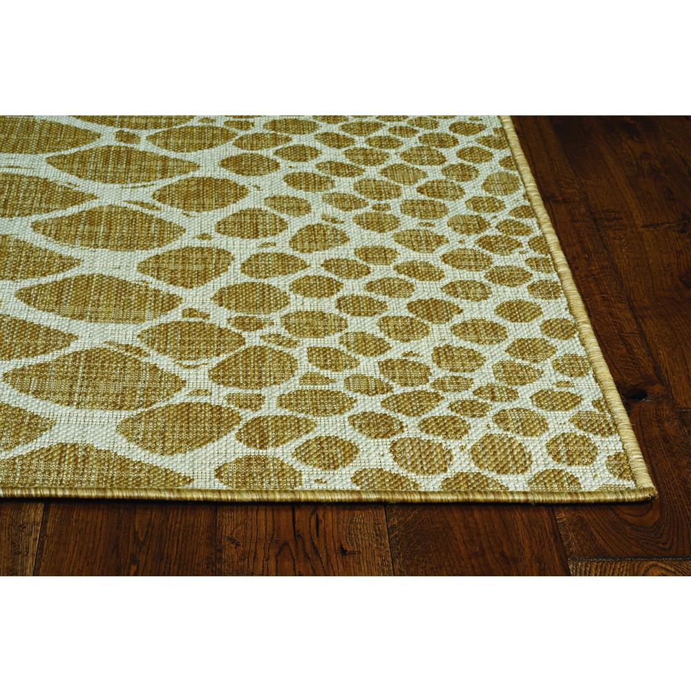 3'x4' Ivory Machine Woven UV Treated Snake Print Indoor Outdoor Accent Rug - 375247. Picture 1