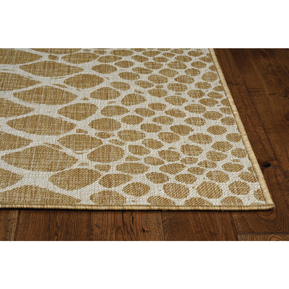 8'x11' Ivory Machine Woven UV Treated Snake Print Indoor Outdoor Area Rug - 375250. Picture 3