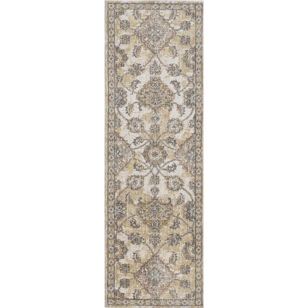 2' x 3' Ivory Sand Vintage Wool Accent Rug - 375262. Picture 6