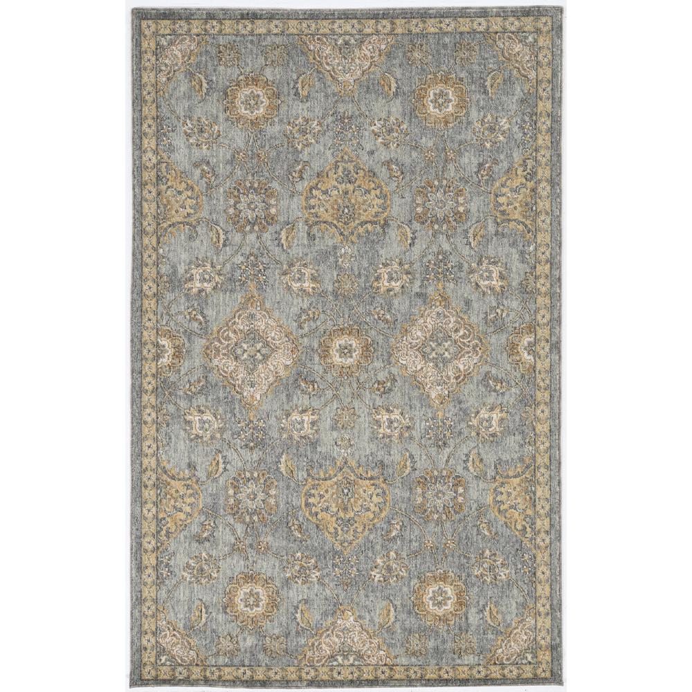 2'x3' Sage Green Machine Woven Vintage Traditional Indoor Accent Rug - 375269. Picture 1