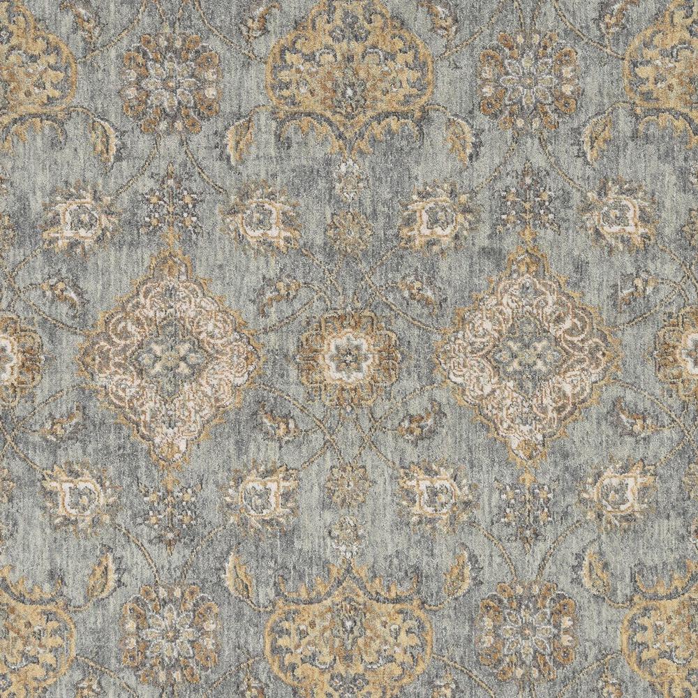 9'x13' Sage Green Machine Woven Vintage Traditional Indoor Area Rug - 375274. Picture 2