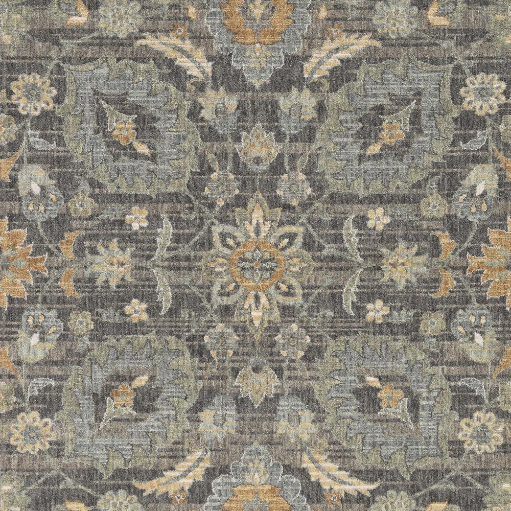 8' Taupe Machine Woven Vintage Traditional Indoor Runner Rug - 375284. Picture 2