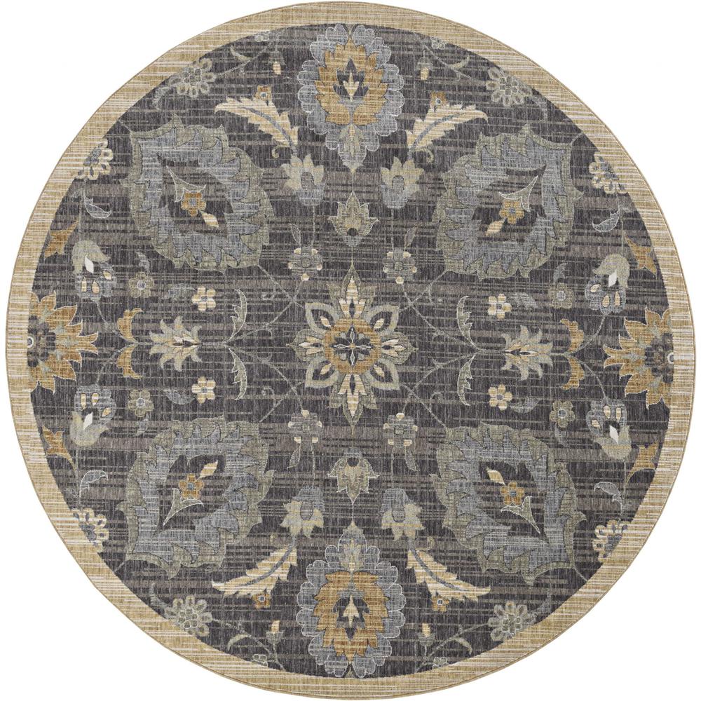 91" X 130" Taupe Wool Rug - 375287. Picture 1