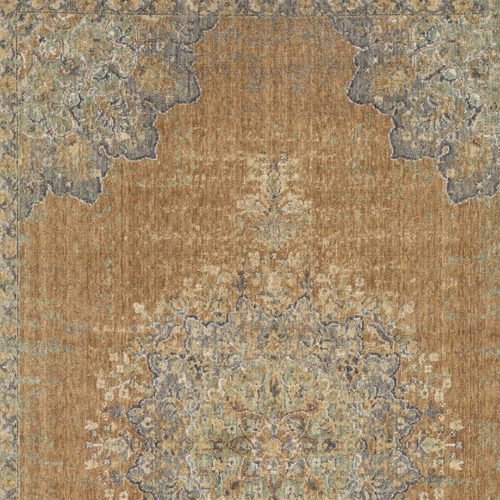 3'x5' Coffee Brown Machine Woven Floral Medallion Indoor Area Rug - 375292. Picture 1