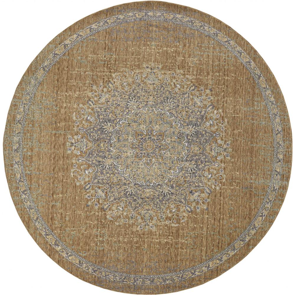 63" X 91" Coffee Wool Rug - 375293. Picture 4