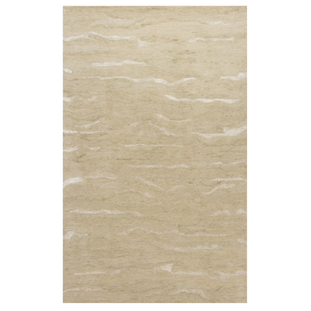 5'x7' Beige Hand Tufted Abstract Indoor Area Rug - 375340. Picture 1