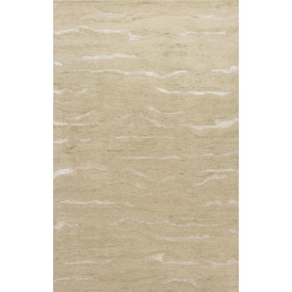5'x7' Beige Hand Tufted Abstract Indoor Area Rug - 375340. Picture 2